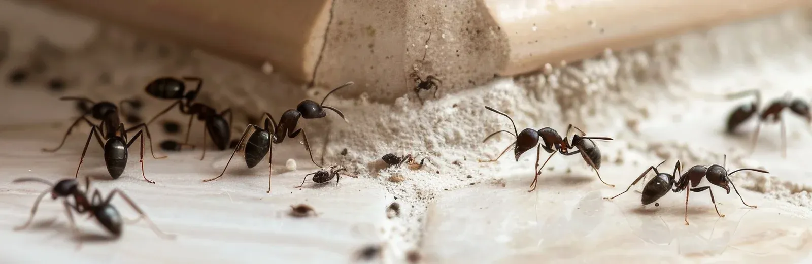 ants on the kitchen floor